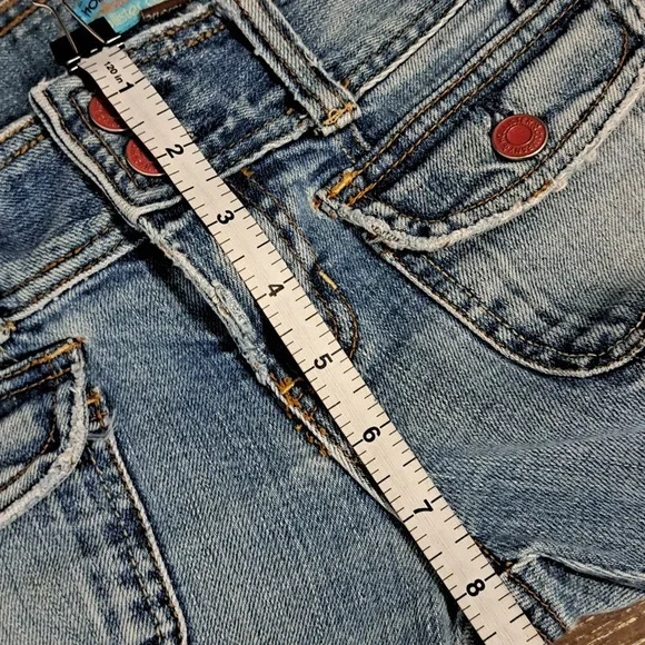 Hollister Company Vintage Y2K Junior Jeans Denim Size 3 Stretch Raw Hem Boot Cut - Picture 9 of 11